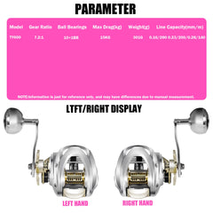 SAMOLLA All Aluminum Alloy Shell And Base Baitcasting Reel Large Deep Sea Fishing Reel Saltwater Waterproof 6.4:1 16KG Drag