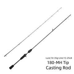 Mavllos Resolute Superhard Bass Spinning Rod Line 15-25lb Lure 14-35g 1.8m Hollow MH Tip Light Carbon Fishing Casting Rod