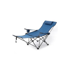 Ultralight Deck Chair Foldable Camping Chair Sun Beach Lounger with  Footrest Adjustable Backrest for Outdoor Fishing Barbecue