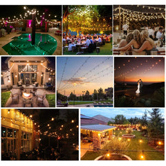 Sphoon 50FT S14 LED Garland String Light EU Plug 220V Shatterproof Plastic Bulb 1W 2W E27 Retro Outdoor Decor Patio Fairy Light