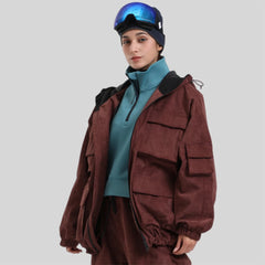 GSOU SNOW New Ski Jacket Loose Warm Windproof Snow Garment Waterproof Wear Resistant Skiing Clothing Winter Outdoor Sports Tops