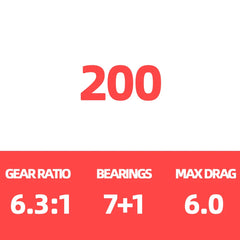 2025 NEW DAIWA TATULA TW 200 Baitcast Fishing Reel 7+1BB Saltwater Reels TW200