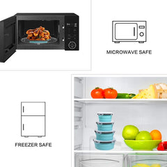 4pcs Collapsible Lunch Box Silicone Food Storage Containers with Lids, Portable Expandable Bowls Travel Folding Food Storage Box