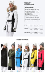 RUNNING RIVER Brand Hooded Women Ski Jacket High Quality Professional Clothing Thick Outdoor Sports Skiwear 9154