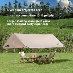 Naturehike 4-6 Person Windproof Large Awning Camping Tent with fishing Hiking Outdoor Tourism Beach Pergola SunShelter Tarp Rain