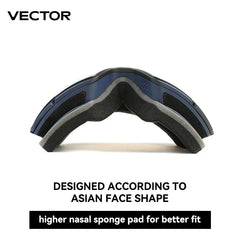 VECTOR Ski Goggles Men Snowboard Glasses Women Winter Outdoor Snow Sunglasses UV400 Double Layers Lens Anti-Fog Skiing Goggles