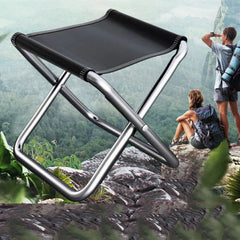 Outdoor Aluminium Alloy Portable Folding Picnic Camping Stool Mini Storage Fishing Chair Ultralight Furniture