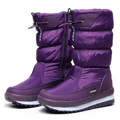 Women's Snow Boots Platform Winter Boots Waterproof Non-slip Boots Plush Fur Mid-calf Boot Fashion Warm Women Boot Botas Mujer