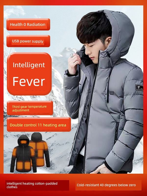 Black Technology Men's and Women's Thickened Windcheater down Cotton-Padded Jacket