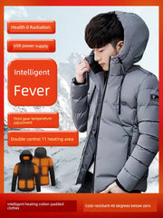 Black Technology Men's and Women's Thickened Windcheater down Cotton-Padded Jacket