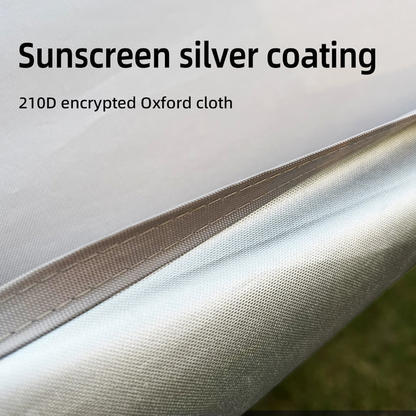 Camping Tarp with 2 Poles, Beach Sun Shade Windproof Design, Larger Sun Shelter UPF50+ Portable Tent Cover & Beach Canopy & Rain