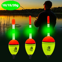 EVA Luminous Fishing Night Float Light Foam Plastic Bobber Sea Rock Fishing Striking Floats Fishing Accessories 10/15/20g