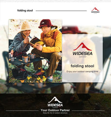 Widesea Camping Stool Foldable Chair Outdoor Fishing Lightweight Zipper Storage Portable Stainless Steel Hiking Travel Furniture