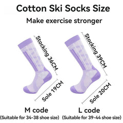 Winter Warm Thickening Ski Stockings Hiking Socks For Women Men Children Anti-Cold Skiing Outdoor High Sports Stockings