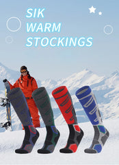Professional Men Merino Wool Ski Socks Outdoor Sports Thickened Terry Keep Warm Knee High Long Skiing Snowboard Hiking Socks