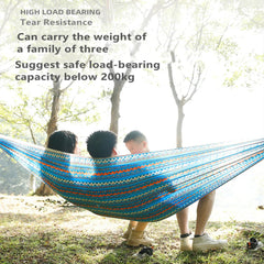 Portable Outdoor Garden Hammocks Quick Open Parachute Cloth Double Travel Camping Sleeping Hanging Hammock Swing Nature Hike