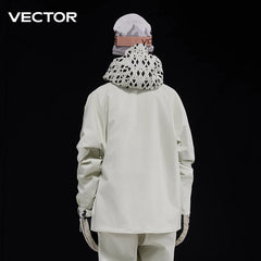 VECTOR Men and Women 3L Partial Cotton Skiing Jacket Windproof and Waterproof Nylon Full Pressure Rubber Outdoor Skiing Clothes