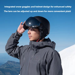 Eastinear polar bear Ski Helmet Men Snow Goggles In One Anti-Impact Snowboard Helmet For Adult Women Snowboard Safety Helmet