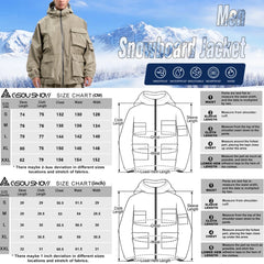 GSOU SNOW New Ski Jacket Loose Warm Windproof Snow Garment Waterproof Wear Resistant Skiing Clothing Winter Outdoor Sports Tops