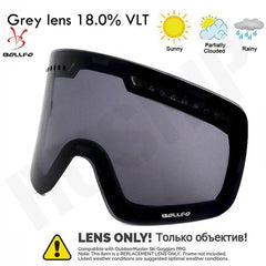 BOLLFO Men Women Snowmobile Spectacles Brand Magnetic Ski Glasses Double Lens Mountaineering Glasses UV400 Anti-Fog Ski Goggles