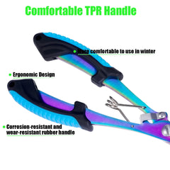 Lengthening Multifunctional Fishing Pliers 420 Stainless Steel Tackle Gear Scissors Hooks Remover Sea Outdoor Tools Line Cutter