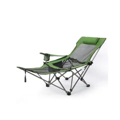Ultralight Deck Chair Foldable Camping Chair Sun Beach Lounger with  Footrest Adjustable Backrest for Outdoor Fishing Barbecue