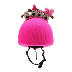 Ski helmet cover, personalized, cute, warm, fashionable doll decoration helmet cover, single board double board helmet universal
