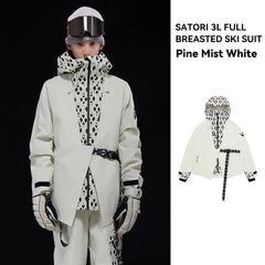 VECTOR Men and Women 3L Partial Cotton Skiing Jacket Windproof and Waterproof Nylon Full Pressure Rubber Outdoor Skiing Clothes