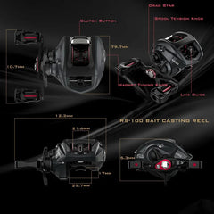 Baitcasting Fishing Reels 10 1 Bearings 6 3 1 Gear Ratio Magnetic Brake System for Saltwater Freshwater