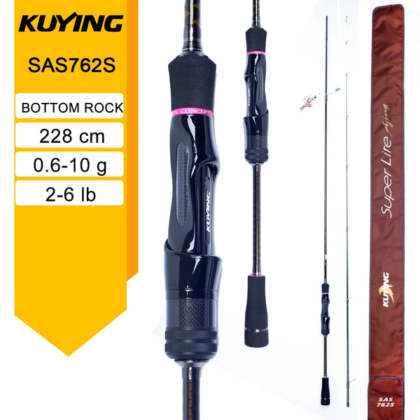 KUYING SUPERLITE Ajing Bottom Fish 6'8" 7'6" 7'7" 8'6" Fishing Lure Rod Casting Spinning FUJI Parts Power X Carbon Light Rock