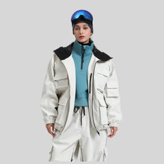 GSOU SNOW New Ski Jacket Loose Warm Windproof Snow Garment Waterproof Wear Resistant Skiing Clothing Winter Outdoor Sports Tops