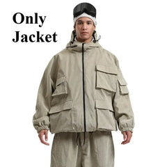 GSOU SNOW New Ski Jacket Loose Warm Windproof Snow Garment Waterproof Wear Resistant Skiing Clothing Winter Outdoor Sports Tops