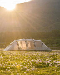 Naturehike Tent CLOUD BOAT 4 Rods Camping Tent 20㎡ Lobby 150D Windproof Rainproof Tunnel Tent With Camp Outdoor Family Tent