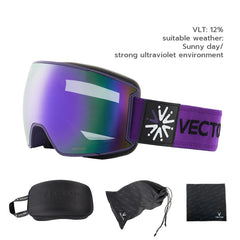 VECTOR Ski Goggles Men Snowboard Glasses Women Winter Outdoor Snow Sunglasses UV400 Double Layers Lens Anti-Fog Skiing Goggles