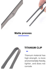 Widesea Camping Titanium Tea Cup Clip Outdoor Ultralight Steak Lid Barbecue Antiscalding Tea Tweezer Tableware Toast Tongs