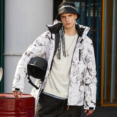 Winter -30℃ Men's Snowboard Ski Suit Outdoor Warm Waterproof Windproof Ski Jacket Outdoor Warm Winter Ski Jacket M-XXXL