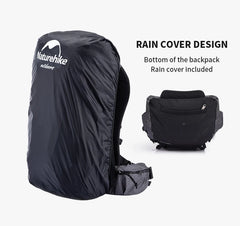 Naturehike Hiking Backpack Outdoor Sports Bag 60+5L Large Capacity Ergonomic Design Backpack Camping Travel Waterproof Bagpack
