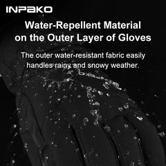 INPAKO thickened men's and women's professional ski gloves windproof winter warm snow gloves snowmobile five-finger gloves