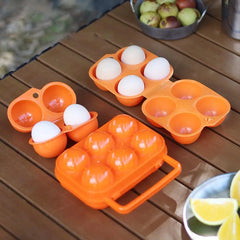 2/4/6 Grid Egg Storage Box Outdoor Portable Egg Case With Handle for Outdoor Camping Picnic Eggs Box Case Kitchen Organizer Case