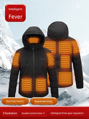 Black Technology Men's and Women's Thickened Windcheater down Cotton-Padded Jacket