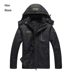 TRVLWEGO Men Jacket Hiking Camping Waterproof Fleece Thermal Coat For Outdoor Trekking Mountain Travel On Foot Skiing Clothing