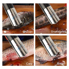 Fish Scale Planer Fishing Scalers Scraper EU Plug Electric Fish Scaler Cordless Fish Remover Cleaner