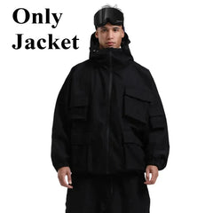 GSOU SNOW New Ski Jacket Loose Warm Windproof Snow Garment Waterproof Wear Resistant Skiing Clothing Winter Outdoor Sports Tops