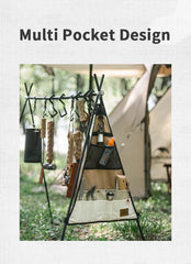 Naturehike Camping Accessories Picnic Canvas Storage Bag 156g/272g Triangle Layered Multi Pocket Rack Side Hanging Bag Travel