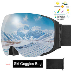 Ski Goggles Winter Professional Magnetic Double Layer Anti-Fog UV400 Anti-UV Snowboard Goggles Interchangeable Lens Ski Mask