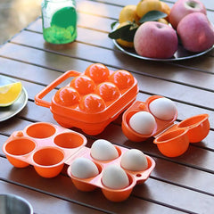 2/4/6 Grid Egg Storage Box Outdoor Portable Egg Case With Handle for Outdoor Camping Picnic Eggs Box Case Kitchen Organizer Case