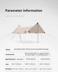 Naturehike 4-6 Person Windproof Large Awning Camping Tent with fishing Hiking Outdoor Tourism Beach Pergola SunShelter Tarp Rain