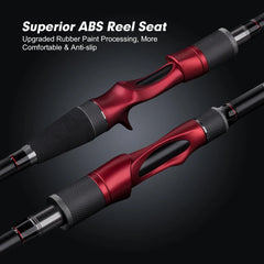 Goture WARRIOR Travel Fishing Rod High Quality 24T+30TCarbon Fiber 4-piece Spinning Casting Rods ML/M/MH Power for Fishing