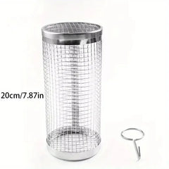 1pc Stainless Steel BBQ Cage Grill Cage Perfect For OutdoorGrilling Camping Grill Accessories Tool Gifts For Camping BBQ