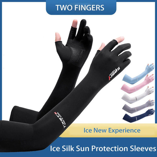 Summer Anti-UV Gloves Sleeve for Men and Women Cycling Sport Gloves Long Sleeve Breathable Arm Sleeves Summer Women's Cool Glove